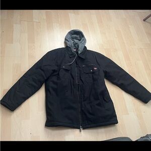 Men's Black Hooded Jacket